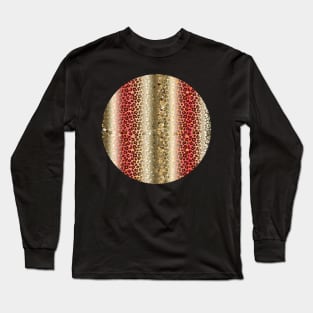 Colourful gradient unique flowers leopard stripes abstract modern 260 Pattern Long Sleeve T-Shirt